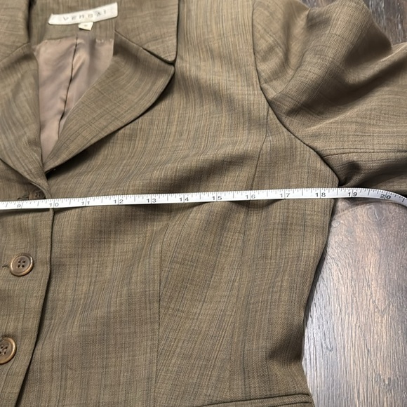 🟠 VERSAI 2PC BROWN BUSINESS SUIT SIZE 8 - Picture 9 of 12